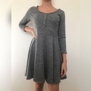 Gray half button down dress